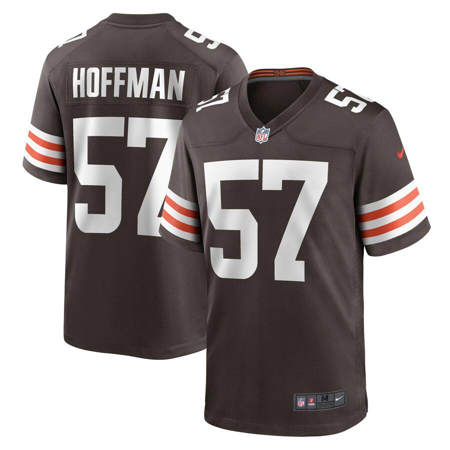 Men Cleveland Browns 57 Brock Hoffman Nike Brown Game Player NFL Jersey